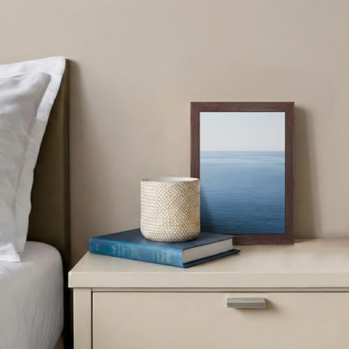 Image of LaVie Home 5x7 Picture Frame for Wall Display, 5x7 Brown Picture Frame with HD Plexiglas, 5 x 7 Poster Frame 1 Pack, Display Frame for Vertical or Horizontal, Classic Collection