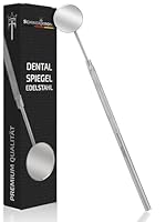 Schwertkrone® Zahnspiegel [HOCHWERTIGER Edelstahl] - Zahnarztspiegel Mundspiegel - Zahnarzt Spiegel Dentalspiegel - Leicht Vergrößernder Spiegel Zahnarzt - Handlich & Desinfizierbar - (Größe: 5)