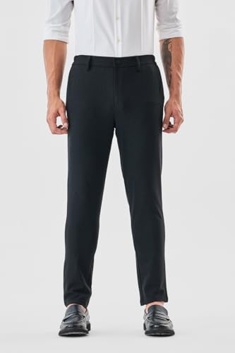 Image of SNITCH Men Formal Trousers | Tailored Pleated Design with Regular Fit & Smooth Texture | Premium Polyester Blend for Office, Meetings & Special Occasions