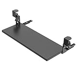 ZHSYXLB Ergonomía El cajón del Teclado Debajo del Escritorio, la Bandeja del Teclado con Abrazadera en C Resistente, se desliza Fuera del cajón de la computadora de la Plataforma, Adecuado para escr