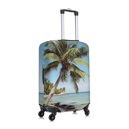 Beach Palm Tree Luggage Covers for Suitcase Tsa Approved, Spandex Elastic Suitcase Cover Protector Washable Anti-Scratch Travel Baggage Cover Fit 18-32 Inch Luggage3