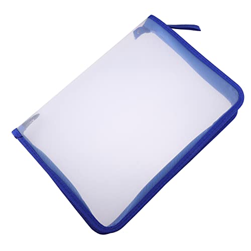 Tofficu シー透明ジッパー付きファイル収納バッグ ドキュメントポーチ オフィスや学校用 カラーランダム
