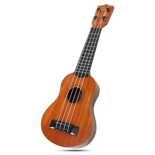 Raimy 17in Kids Ukulele Guitar - 4 Strings Mini Guitar Children Musical Instruments Educational Toys with Picks for Toddler Kids Boys Girls Beginner (Burlywood)