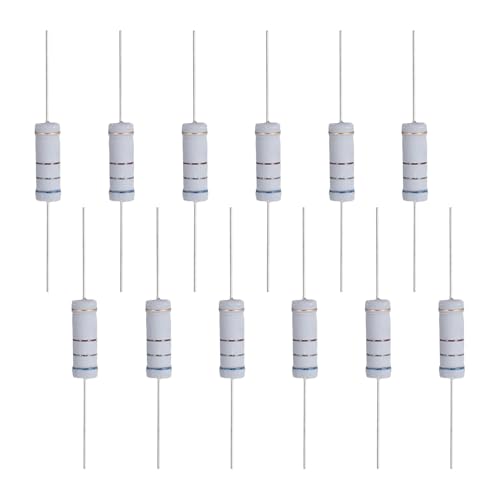 Image of sourcing map 12 Pcs 680 ohm Resistor 5 Watt Metal Film Fixed Resistor for Breadboard and DIY Electronics