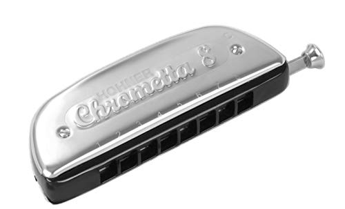 Hohner Harmonica chromatique chrometta 8 25032 C en DO - Les Beatles, Paul McCartney, John Lennon, RIngo Starr, George Harrison Hohner Harmonica chromatique chrometta 8 25032 C en DO