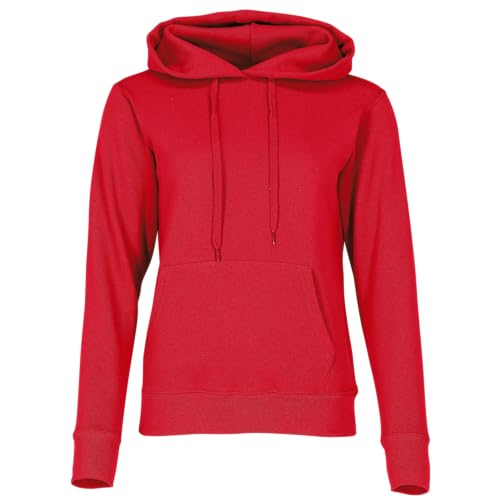 Fruit of the Loom - Sweat-shirt à capuche - Manches Longues - Femme - Rouge (Red) - FR 40 (Taille fabricant: M)