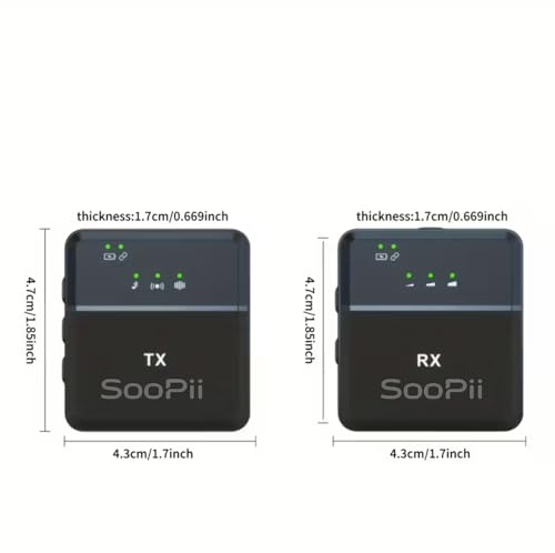 Image of SOOPII SX9 Wireless Microphone for PC, Android,iOSSmartphones,Tablets& Cameras, Dual Collar Mics with 1 Receiver,360 Noise Cancellation,Plug& Play, Ideal for YouTube, Vlogs, Live & Video Recording