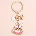 Eye Catching Designs Rainbow Unicorns Key Pendant Sturdy Alloy Materials Fashionable Charm For Everyday Daily Use