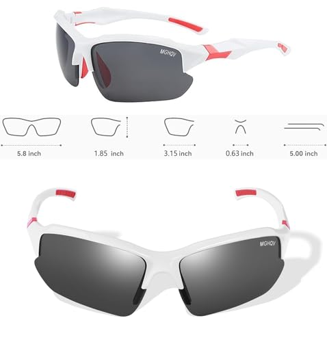 Women's sports sunglasses, UV protection lightweight half-frame sunglasses, suitable for sun protection while driving, cycling and running3