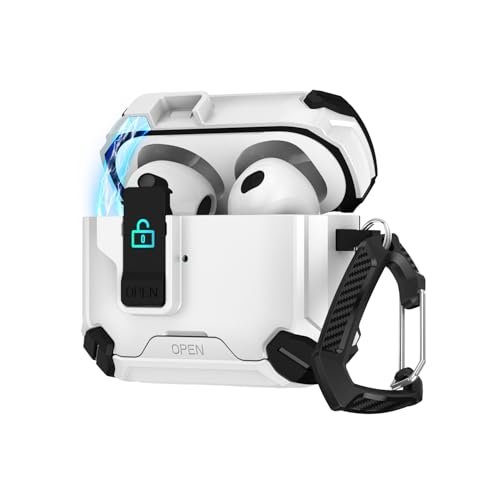 AirPods �P�[�X ���@�\ �X�^���h�t�� �����^�b�` �e���W TPU PC �\�t�g �n�C�u���b�h �Ռ��z�� ���C�����X�[�d�Ή� 1 2 3 4 Pro �Ή� �X�}�z�z���_�[ 360�x��] �M�t�g (�z���C�g,For airpods 1/2)