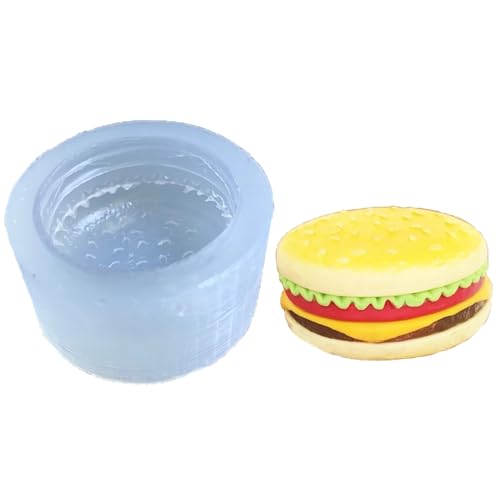 STBQHG Versátil molde de silicona para hamburguesas, moldes de arcilla de silicona, moldes de silicona para manualidades, adecuados para hacer jabón, manualidades de velas