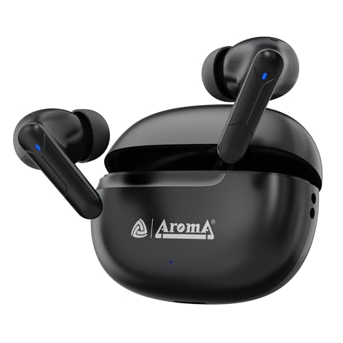 Image of AROMA TWS6 Sync V5.4 Upto 55Hr Playtime*, ENC, Dual Paring, Fast Charging, Heavy Bass Bluetooth