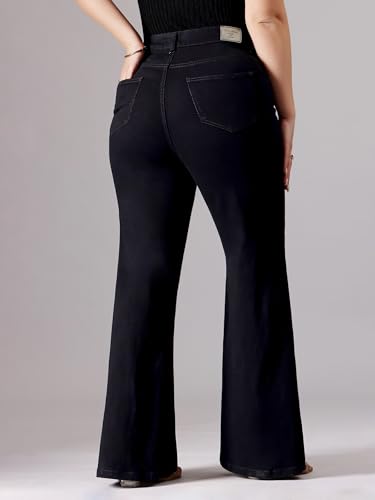 Image of Miss Chase A+ Women's Bootcut High Rise Stretchable Denim Jeans