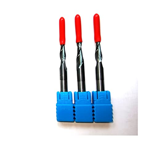 Image of 3pcs / Package JERRAY CNC Carving 3.75 Deg Tapered Angle Ball Tip Radius=1.0mm X 6mm Shank Tungsten Solid Carbide HRC55 with TiAIN Coated Router Bits