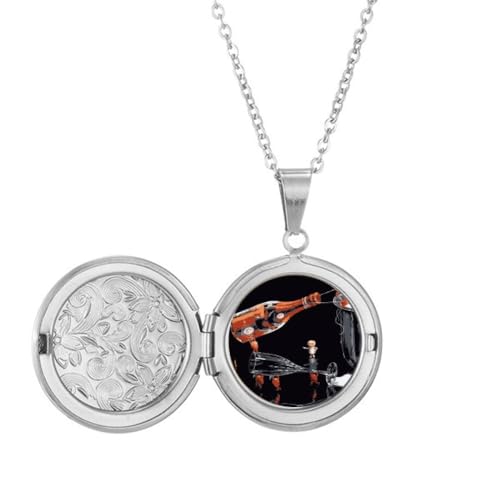 Médaillon décoratif bouteille en verre d'exception avec son pendentif seau à glace raffiné
