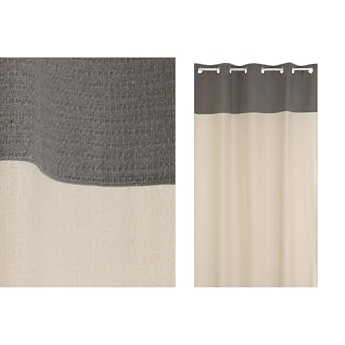 Rideau en coton naturel 140x260 à anneaux pour chambre cocooning - 2