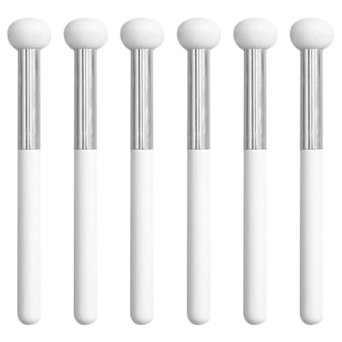 Baluue 6 Pack Mushroom Makeup Concealer Brush Soft Sponge Brush Set for Face Nose Eyelids Travel-friendly Durable Comfortable