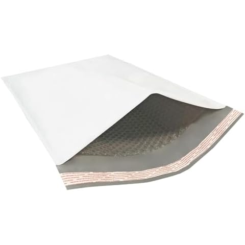 StarBoxes 25 Poly Bubble Mailer Bags 12.5x19" - #6 Pouches Envelopes White Self-Sealing Cover