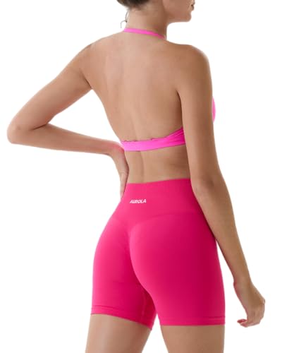 Image of AUROLA Dream Collection Women Workout Shorts High Waist Gym Shorts, Scrunch Butt Seamless Athletic Shorts