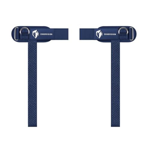 Image of Ekkovision EKKO Weight Lifting Straps With Cuffed D Ring, Wrist Support for Men, Heavy Duty Thick Comfortable Lifting Straps, Secure Fit, Enhanced Grip, Straps for Weightlifting & Gym Training