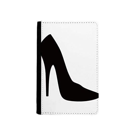 Étui portefeuille pour passeport en finition noire silhouette de talons