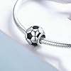 Breloque en forme de ballon en argent sterling 925, breloque de sport, breloque pour anniversaire - pour bracelet à breloques Pandora motif ballon de football #3