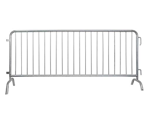 Crowd Control Warehouse Angry Bull Barricades Heavy Duty Crowd Control Metal Interlocking Barricade with Bridge Feet - 8.5 Ft. (Steel) (20 Pack)