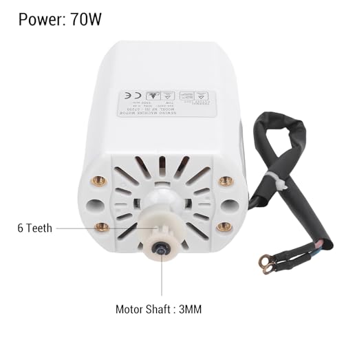 Miniatura 7 de Motor De La Máquina De Coser, 70 W Multifuncional 5500 Rpm Potente Máquina De Coser Eléctrica Con Control De Velocidad Estable Para Hogar, Costura Creativa, Proyectos De Moda, Reparaciones Rápidas, Mu