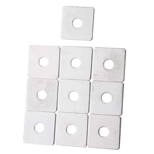 Unomor 3sets Square Steel Plate Washers Square Washers Stainless Steel Wide Range of Uses 10pcs*3