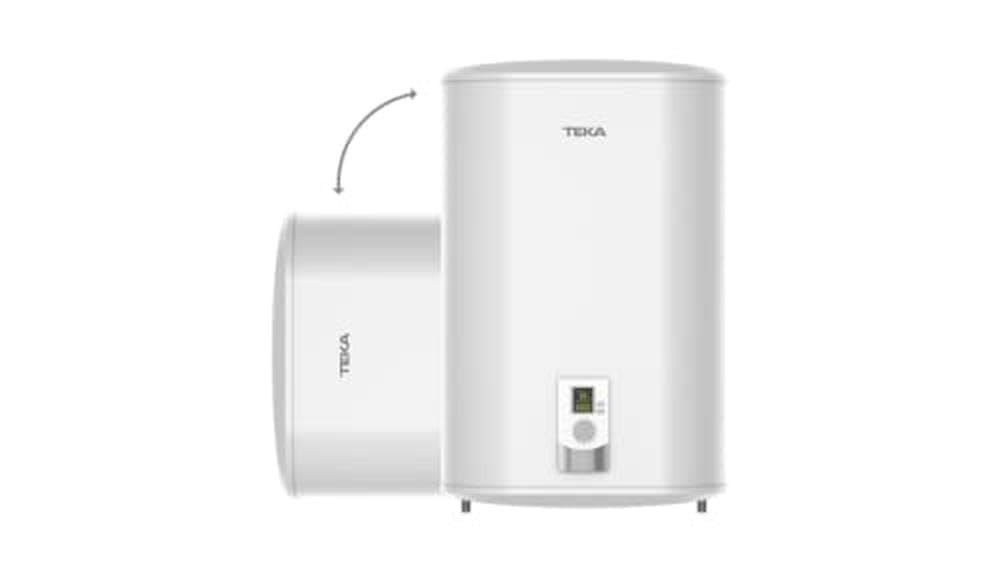 Teka EWH50D Slim - Termo Eléctrico de 47 L, con Instalación Vertical/Horizontal, Tarjeta Smart Control, con Termómetro y Válvula de Seguridad, Color Blanco