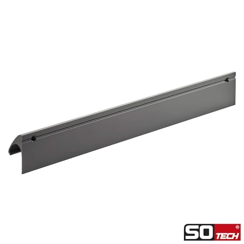 Tiradores para muebles SOTECH de aluminio negro mate, pack de 10 unidades 3