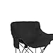 Menolana Folding Camping Chair Outdoor Moon Chair Lightweight with Carry Bag Fishing Stool Folded for Outside Beach Sports Lawn, Black