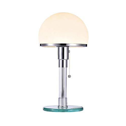 XINDAR Table Lamp, Dome Cream Glass Desk Lamp Modernist 1