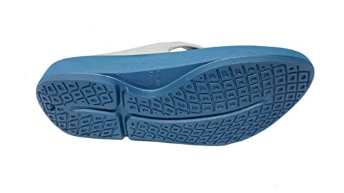 Image of doubleu Slippers - V - Shape Women - Blue + Silver (numeric 2)