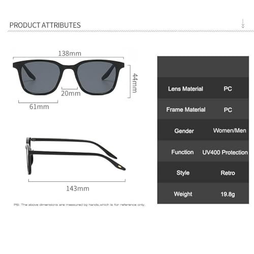 Lunettes de soleil rétro UV400 ultra légères au dégradé mat