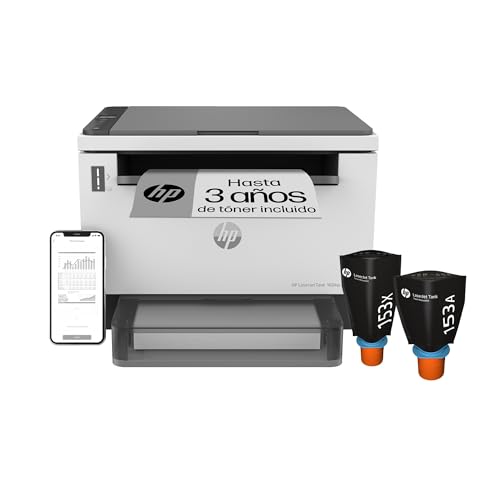 HP LaserJet Tank MFP 1604w 381L0A, Impresora Láser A4 Multifunción con Deposito de Toner, Impresión a...