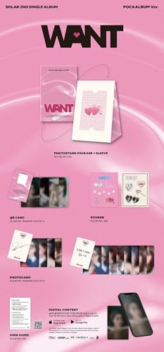 MAMAMOO Solar WANT 2nd Single Album with Tracking Sealed (POCA Version) + Extra Photocards