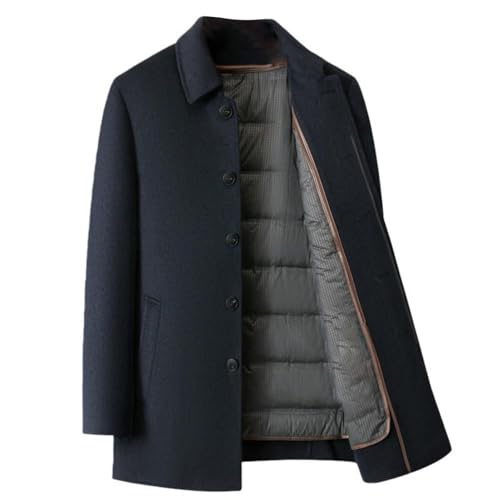 Manteau mi-long en laine homme double face haut de gamme