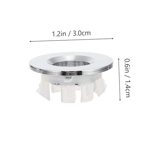 HOLIDYOYO 2個 全銅製バスルーム洗面台溢水孔装飾リング 耐久性のある排水口アクセサリー 洗面化粧台用交換パーツ