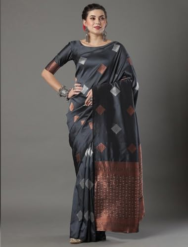 Image of Flosive Women's Fabulous Mix Color Kanjivaram Sona Chandi Silk Saree