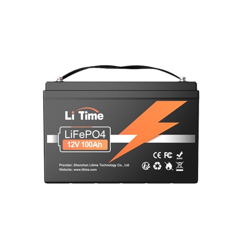 LiTime 12V 100Ah LiFePO4 �o�b�e���[ BCI31 100A BMS 1280W 4000 �T�C�N�� 10 �N������ �R���p�N�g�y�� �Ԓ��� �L�����s���O�J�[ �\�[���[ �I�t�O���b�h �{�[�g �G���L���[�^�[ ���{��������t (2�p�b�N