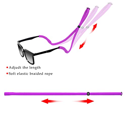 Glasses Strap(6 PCS) Sports Eyeglass Strap,Adjustable Sunglasses Lanyard Neck Holders Cord Retainer for Men Women