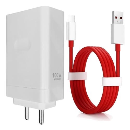 Image of 100W Supervooc USB Type C Charger with 1M Cable for Oneplus 12 /12R /11 /11R /10 Pro /10T /10R /10 /9 Pro /9RT /9 /Nord Ce 4 /Ce 3 /Ce 2 Lite /Ce 3 Lite /Nord 4 /3 /2 /2T 5G, 100 w USBC Fast Charging Adapter, White