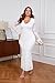 Long Sleeve Dress for Women Wedding Guest Bodycon Lace Slim Fit Elegant Formal Wedding Maxi Cocktail Dresses White