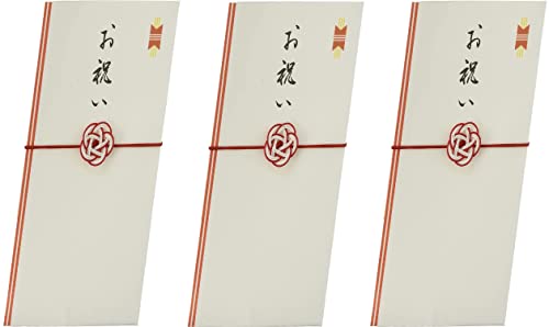 伊予結納センター 日本製 金封 慶事用 水引ゴム金封 シルク奉書 結梅 お祝い S064-01