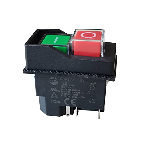 Kedu KJD17/120V/5Pin Push Button Switch Electromagnetic Switches with Power-Off and Undervoltage Protection 16A IP55 CE