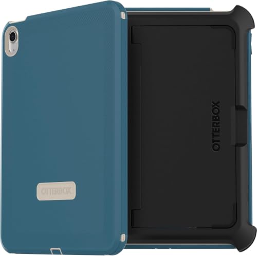 Image of OtterBox iPad (A16) & iPad 10th Gen (Only) Defender Series Case - Offtides (Blue) - Multi-Layer Protection - Four Position Stand - Built-in Screen Protector - Port Covers - Apple Pencil Storage