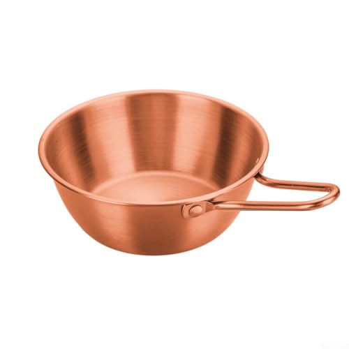 Mini sartén multifuncional de 600 ml con cuenco de acero inoxidable para verter aceite, calentar salsa y tareas de cocina, compacta pequeña (3)