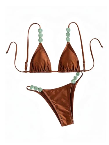 Bikini string triangle anti-marques de bronzage coupe haute