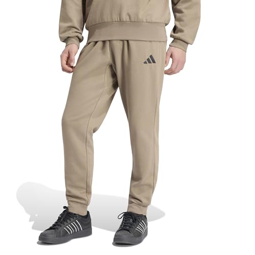 adidas Herren Essentials Feelcozy Fleece Pants, Khaki Six/Black, XL – Ansicht 3